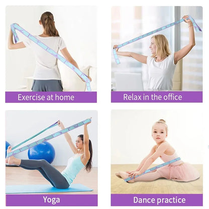 Elastic Yoga Resistance Band Pilates Dance Stretching Belt