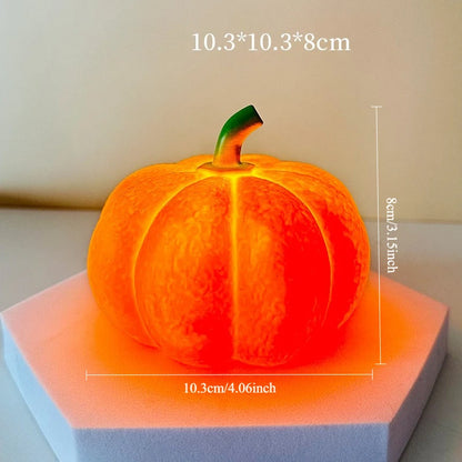 Halloween Pumpkin LED Night Light Battery Powered Warm Lantern For Kids
