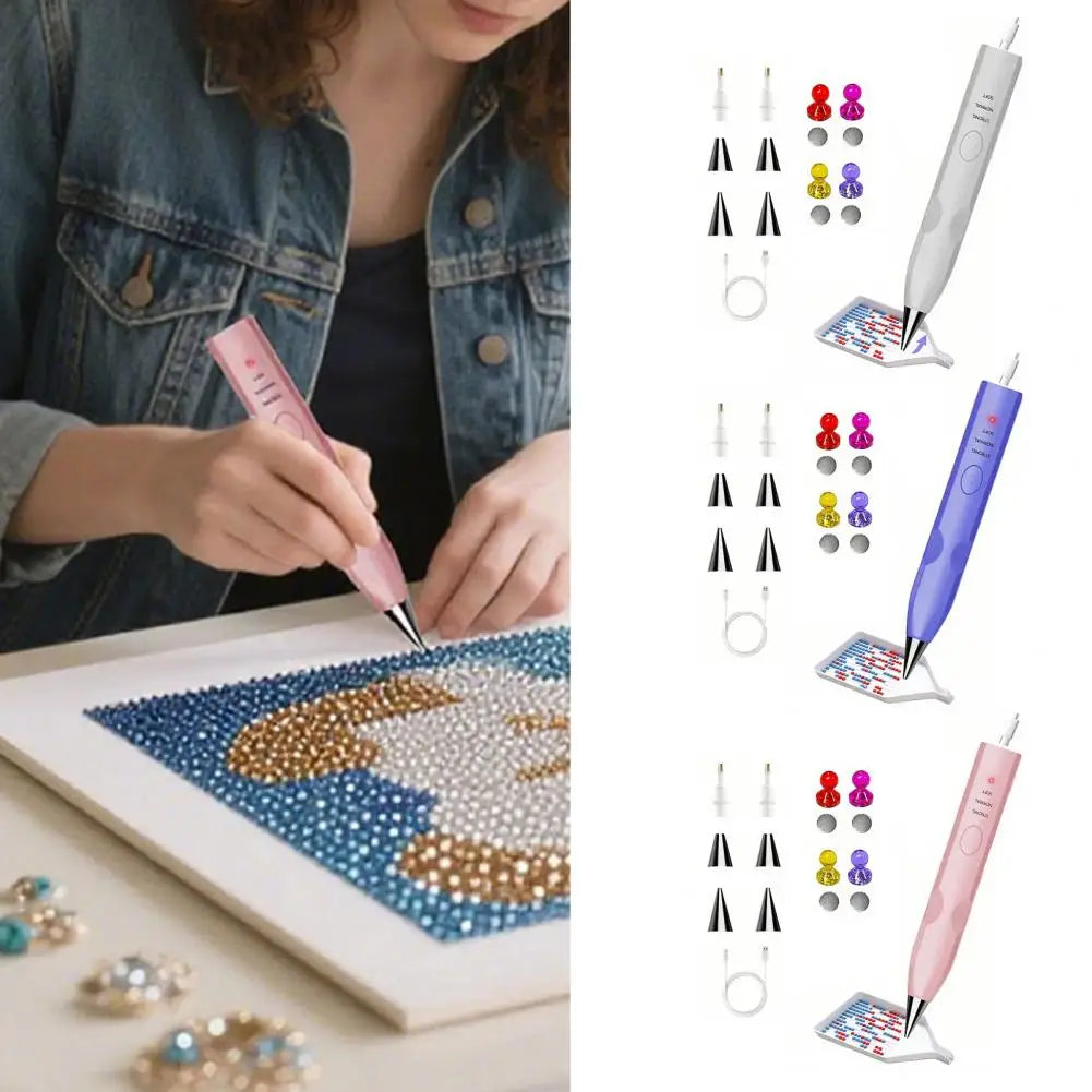 Electric Diamond Art Pen Vacuum Diamond Placement Tool