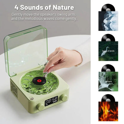 Retro Turntable Speaker With White Noise Wireless Bluetooth
