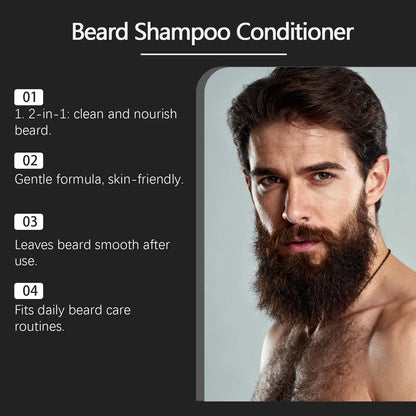 Natural Plant Extract Hair Care Set For Men 2in1 Beard Care