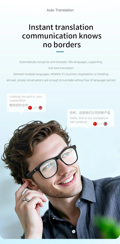 Smart Glasses  Remote Shoot Bluetooth Sunglasses AI Voice