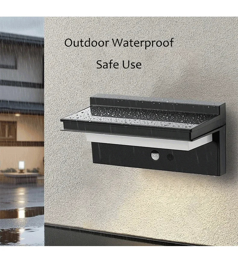 Solar Power Wall Lamp IPX5 Waterproof Garden Lights
