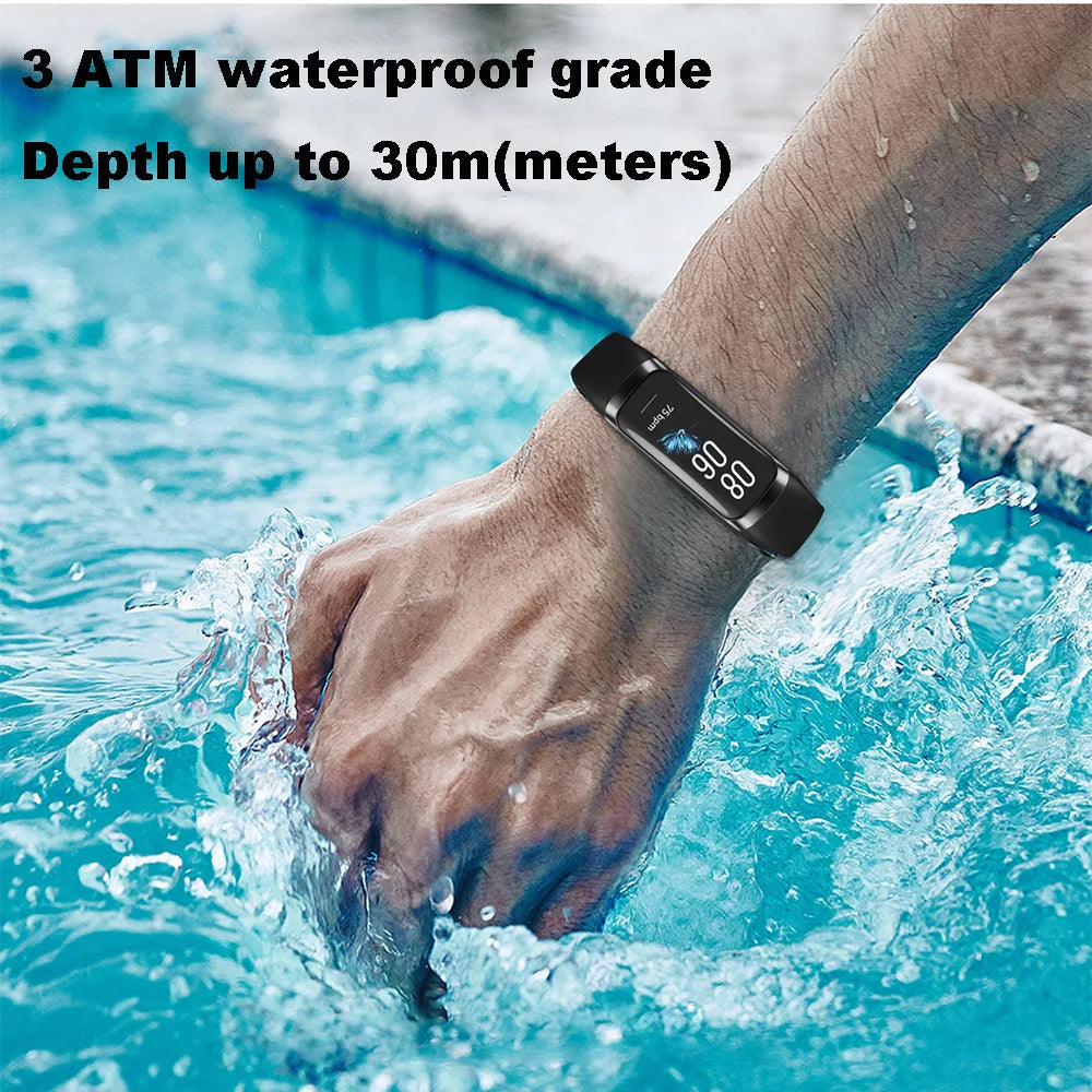 AMOLED Smartwatch Body Temperature Monitor Fitness Clock