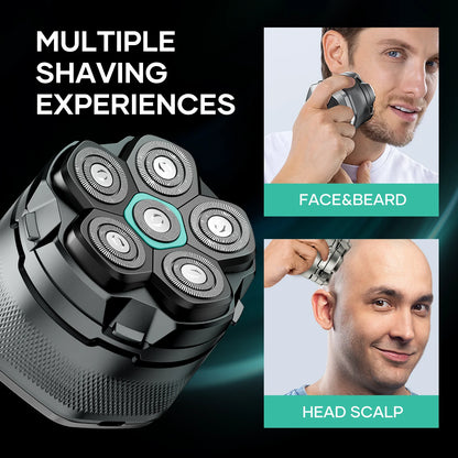 Electric Head Shavers for Bald Men 6D Magnetic Razor Beard Trimmer