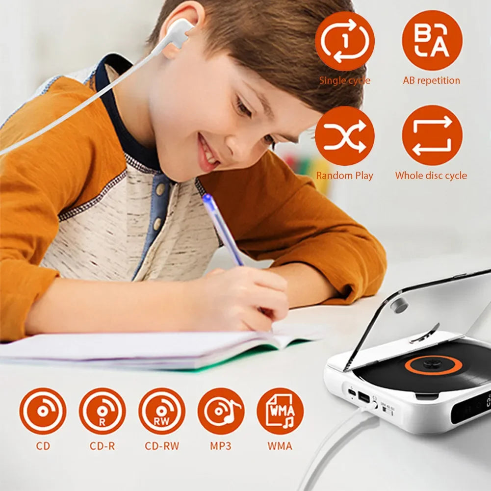Bluetooth-Compatible CD Player LCD Screen Car CD Player