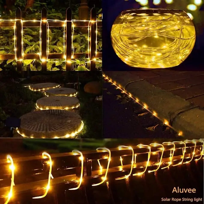 300LED Solar Rope Strip Light Outdoor Waterproof Fairy Light