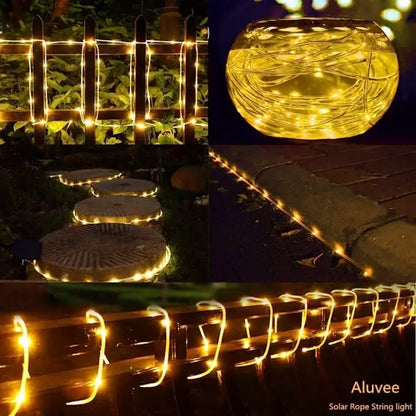 300LED Solar Rope Strip Light Outdoor Waterproof Fairy Light