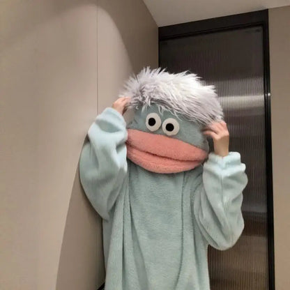 Cartoon Pajamas Autumn Winter Couple Set Wacky Bodysuit