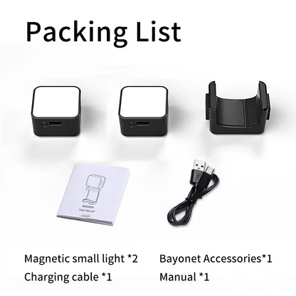 Mini Magnetic LED Fill Light Photography Lighting Camera