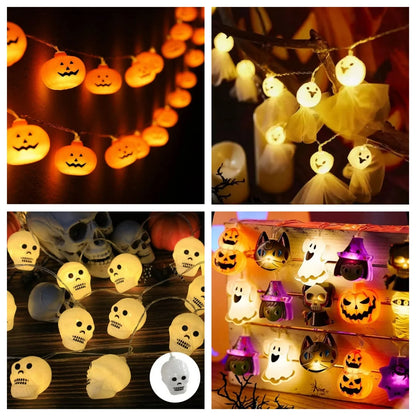 1PC 1.5M10LED Halloween Battery Box Light String, Excluding Battery,