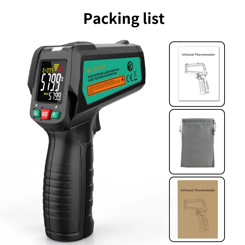 Point Infrared Positioning Thermometer LCD Pyrometer