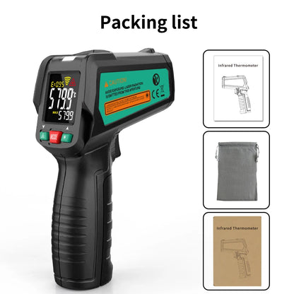 Point Infrared Positioning Thermometer LCD Pyrometer