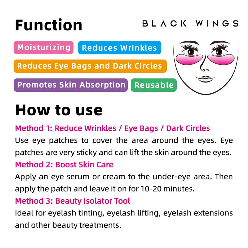 1 Pair Reusable Silicone Eyelash Pad Lash Extension Patches U-Shaped Design