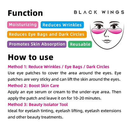 1 Pair Reusable Silicone Eyelash Pad Lash Extension Patches U-Shaped Design