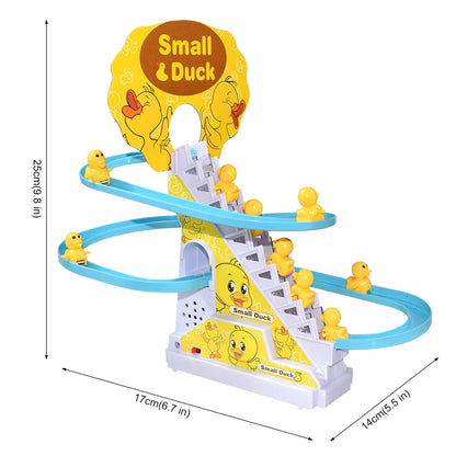 Climbing Stairs Track Toys Electric Duck DIY Rail Racing Track