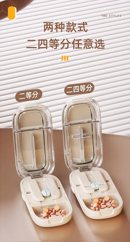 New Quartering Pill Cutter Storage Box Medicine