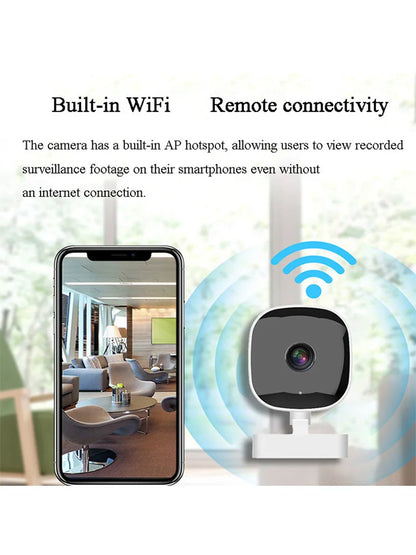 Smart Mini 4K Security Camera Full Color Night Vision