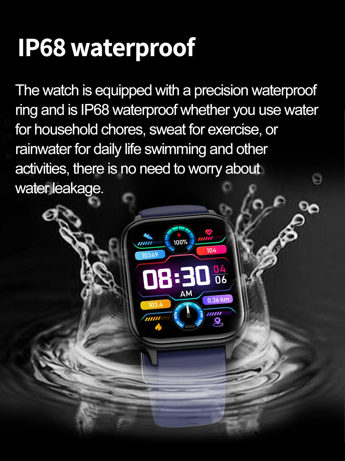 New AI Diagnosis Blood Lipids Body composition Test Smart Watch
