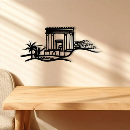 Jerusalem City Wall Metal Wall Art - Geometric Sculpture