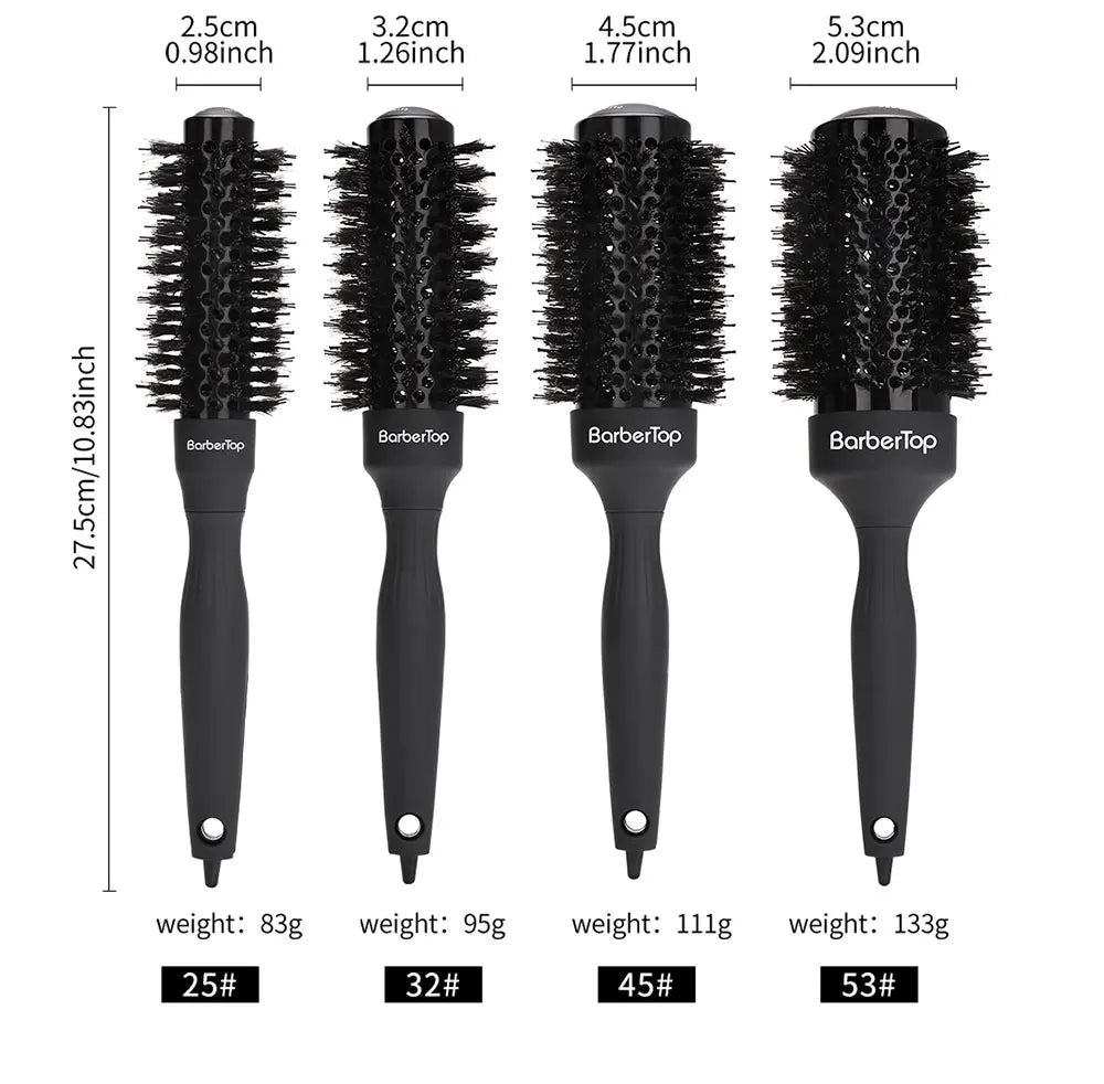 Handle Round Rolling Brush Straight Twill Hair Comb