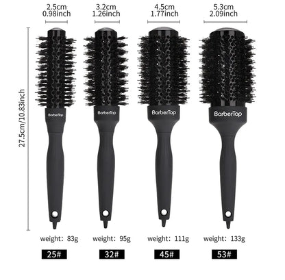 Handle Round Rolling Brush Straight Twill Hair Comb