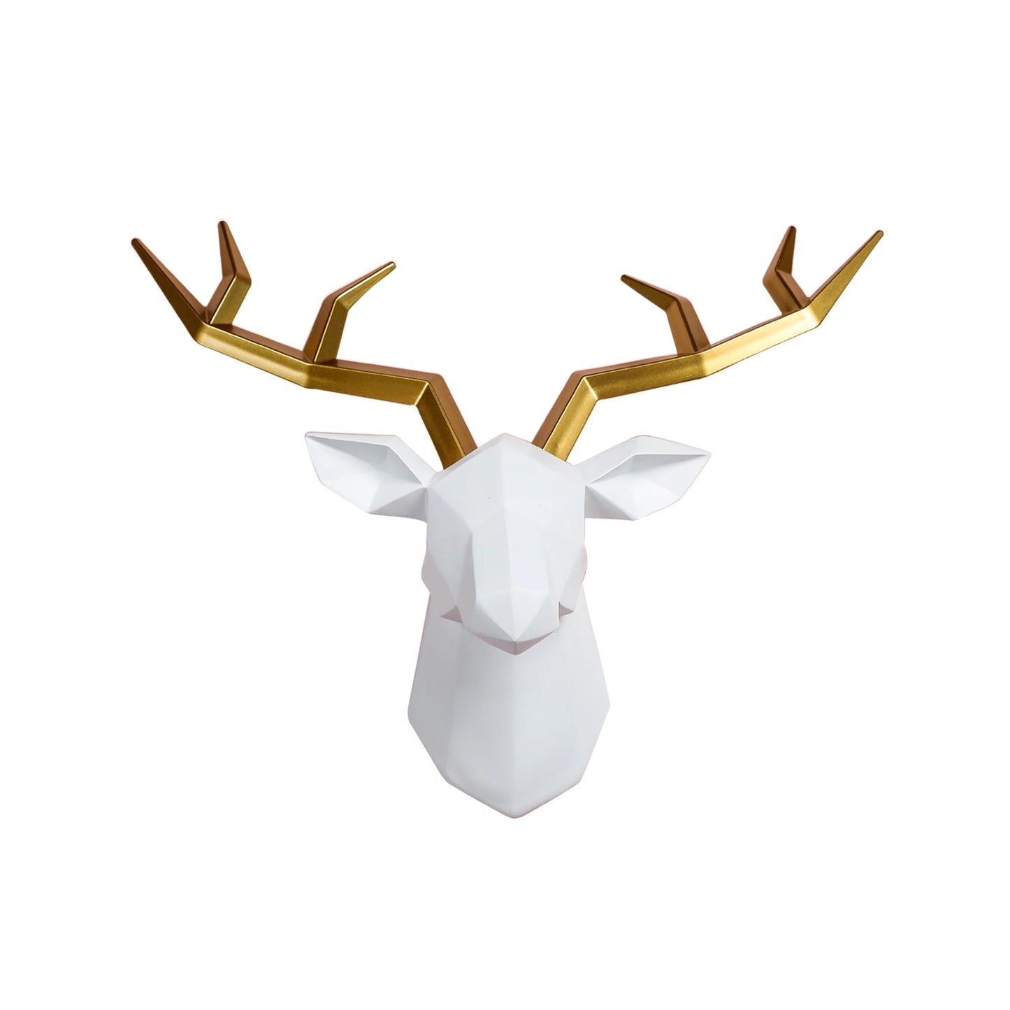 Deer Head Sculpture Animal Statue Figurines Wall Hanging