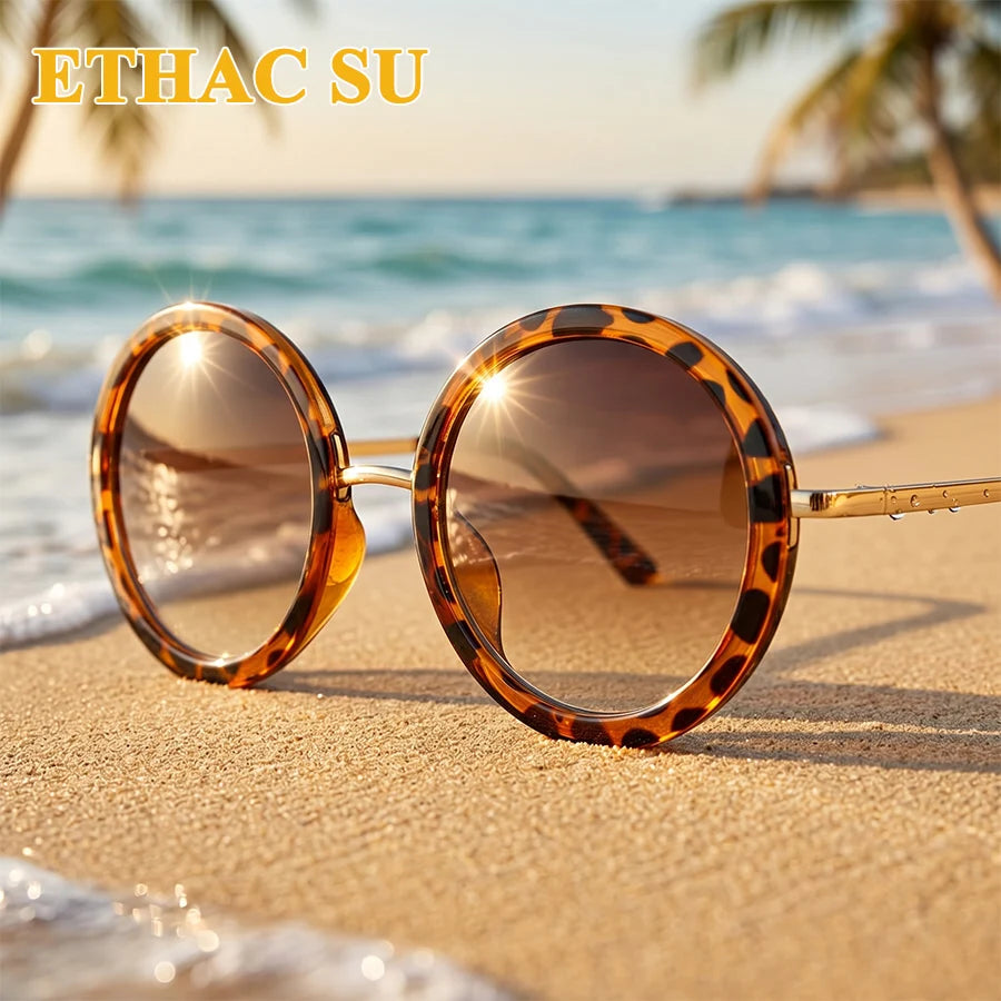 Sunglasses Women Men Round New Luxury Brand Design