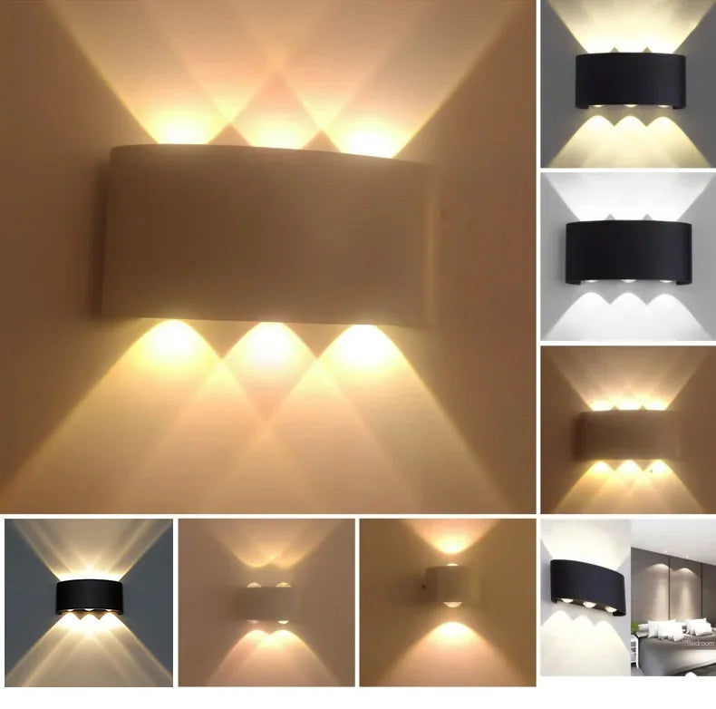 Modern LED Wall Lights White up down Indoor Outdoor Decor