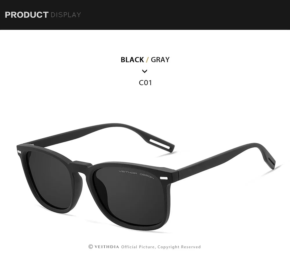 VEITHDIA Fashion Vintage Polarized Sunglasses for Men and Women