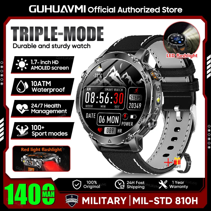 New TANK Ultra 1400mAh Battery Military Smart Watch
