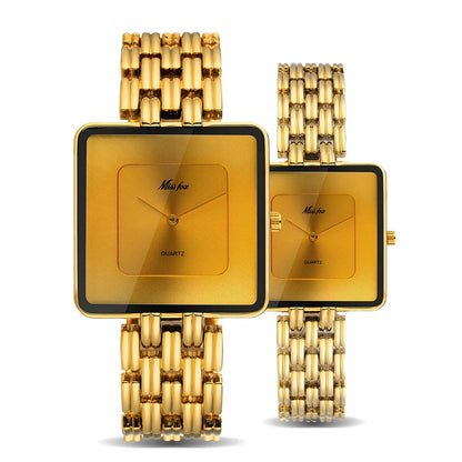 Watch with Simple Large Dial Square Quartz