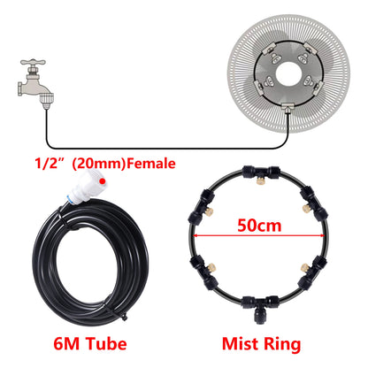 Outdoor Misting Cooling System Garden Patio