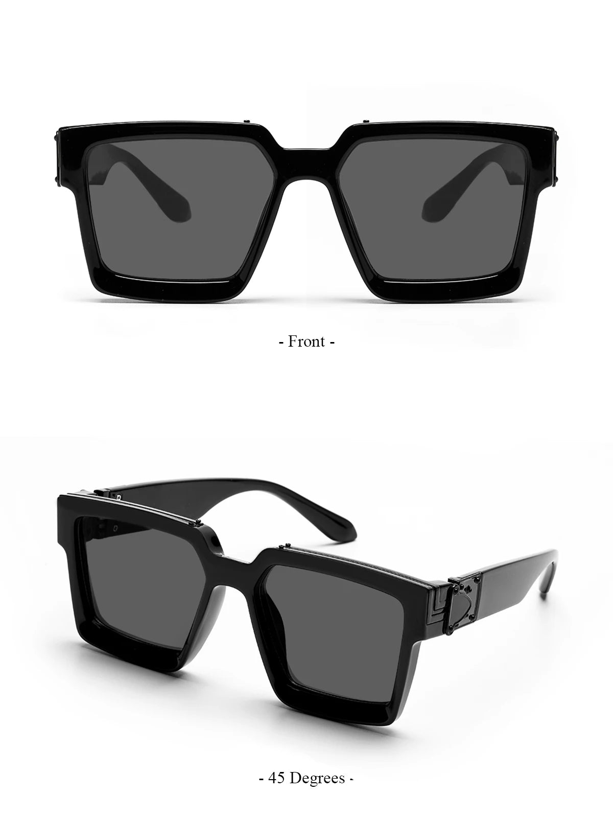 Retro Black Millionaire Shades Luxury Sunglasses