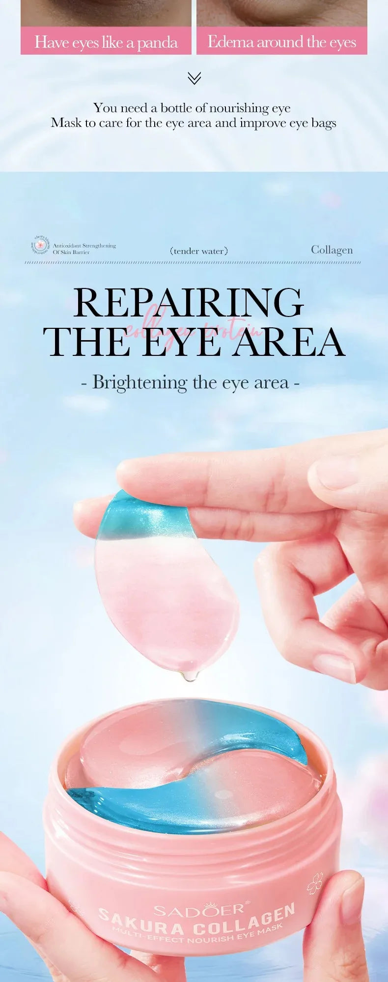 Sakura Collagen Eye Mask Anti Dark Circles Moisturizing