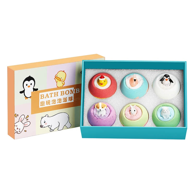 6PCS Children's Dinosaur Egg Bomb Bath Salt Balls Fun