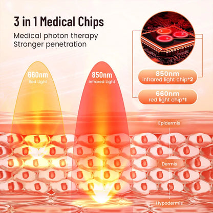 Red ＆ Infrared Therapy Belt Body Wearable Wrap heating Pad