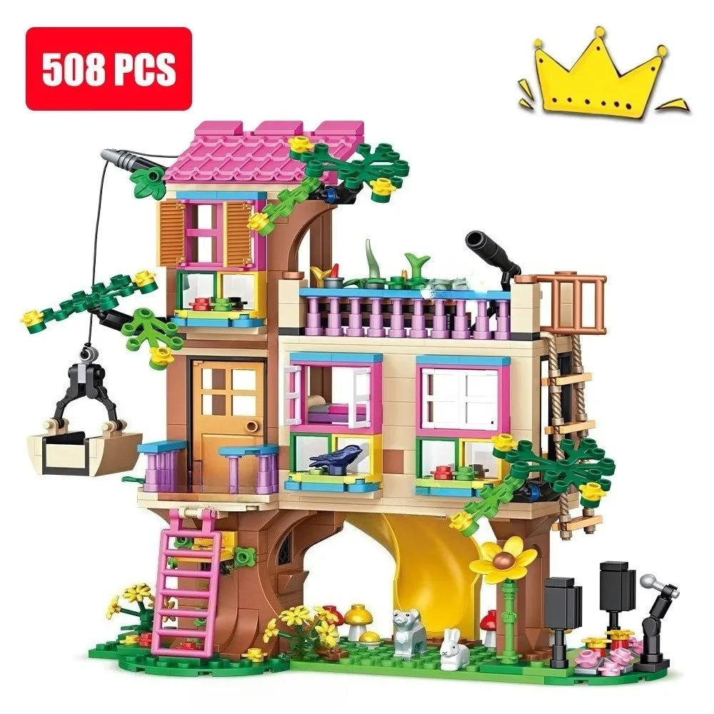 Friends City Tree House Summer Holiday Villa Castle For Kid