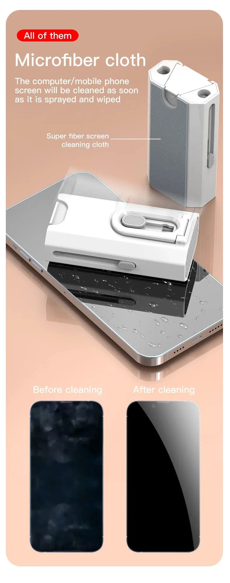8 IN 1 Cleaning Kit Keyboard Cleaner For AirPods iPhone Cleaning Tools