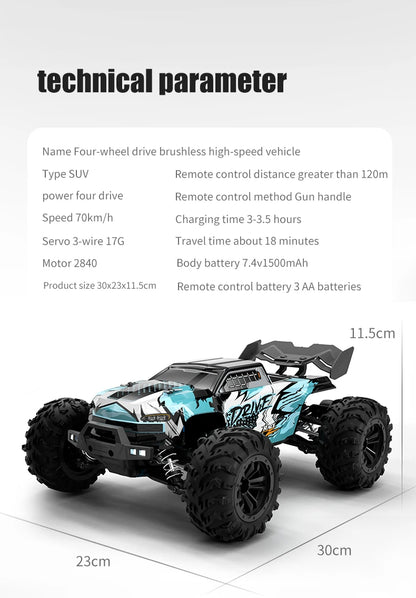 Rc Car Off Road 4x4 High Speed 75KM/H Remote Control