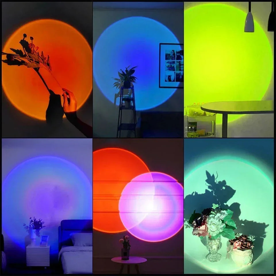 USB Night Light LED Sunset Lamp Projector Photography Wall