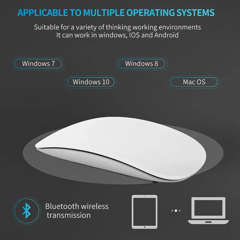 Wireless Bluetooth Magic Computer Mouse Slim Ergonomic