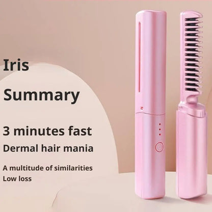 Mini Wireless Hair Straightener - Rechargeable Styling Tool