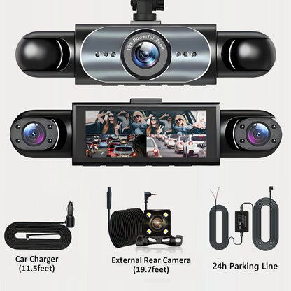 4 Channel Dash Cam 360° Car Video Recorder Black Box