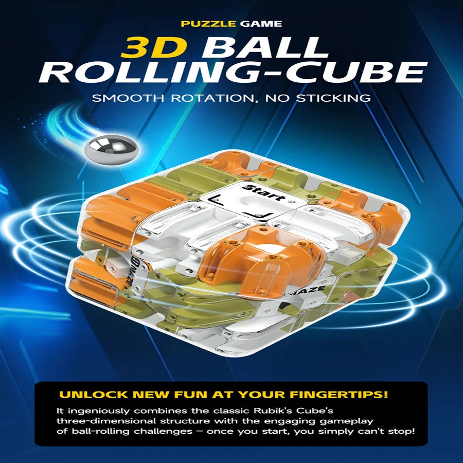 Maze Magic Cube Puzzle Toy Labyrinth Rolling Ball Magic Cube