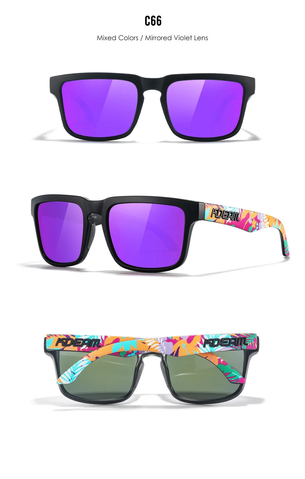 Kdeam Polarized Sunglasses for Men Women Eyewear