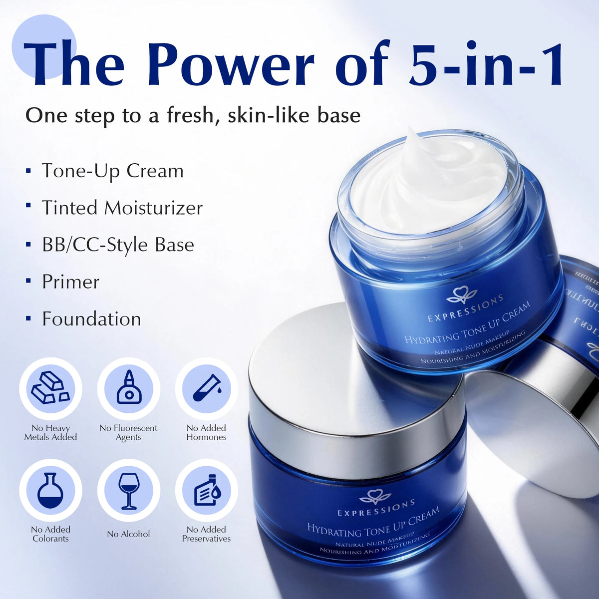 EXPRESSIONS Tone-Up Face Cream – Hydrating Niacinamide Formula