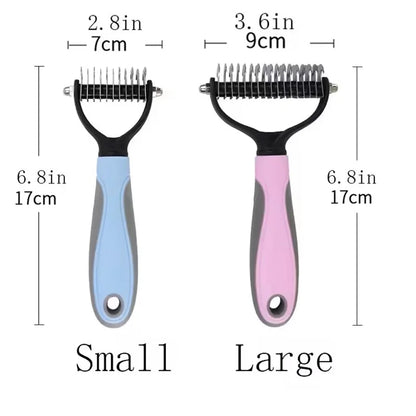 Double Sided Pet Grooming Comb Stainless Steel Dematting