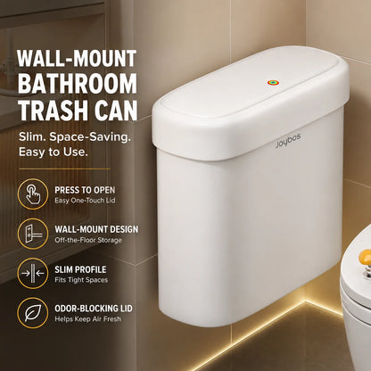 Wall Mounted Trash Can with Press-Top Lid