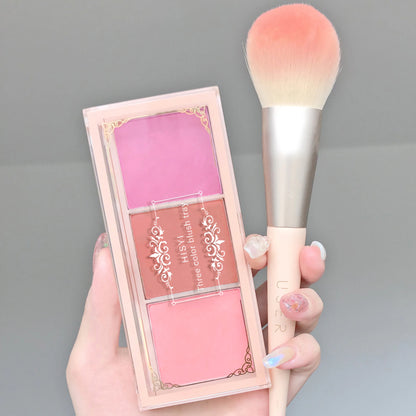 Three color blush tray rouge makeup